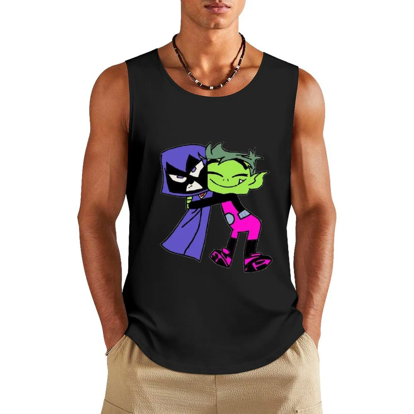 

Raven & Beast Boy Tank Top bodybuilding man Sleeveless men sleeveless shirt man gym Men's clothing