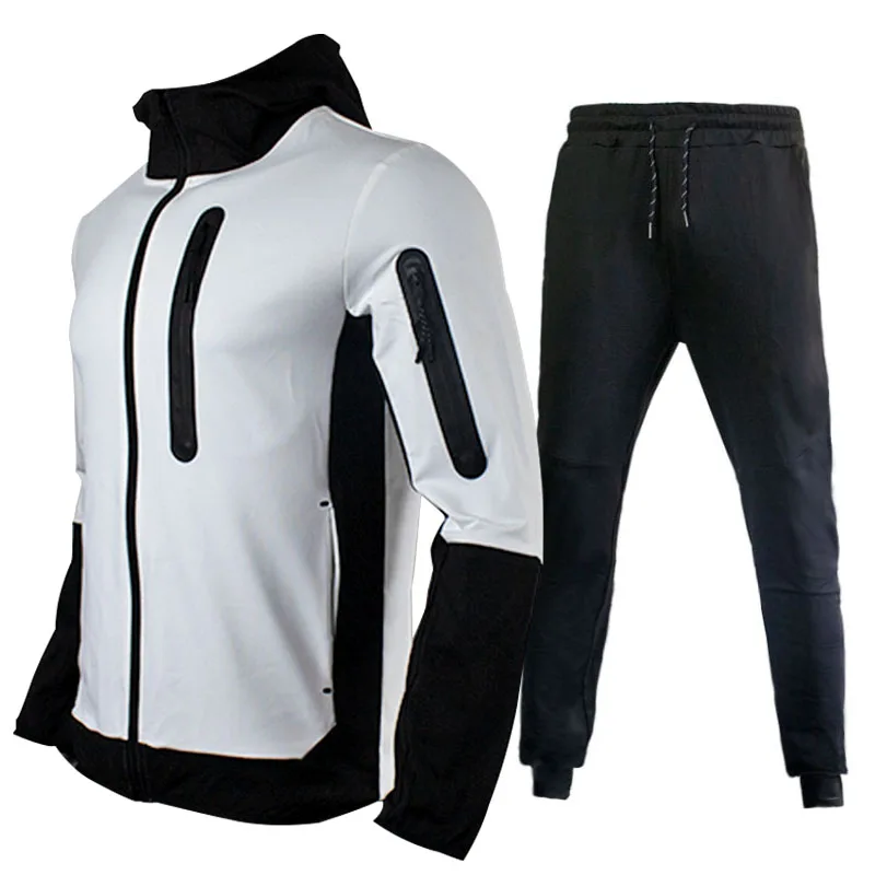 Conjunto de chándal holgado con capucha para hombre, ropa deportiva, traje de pantalón, sudaderas con capucha, primavera y otoño