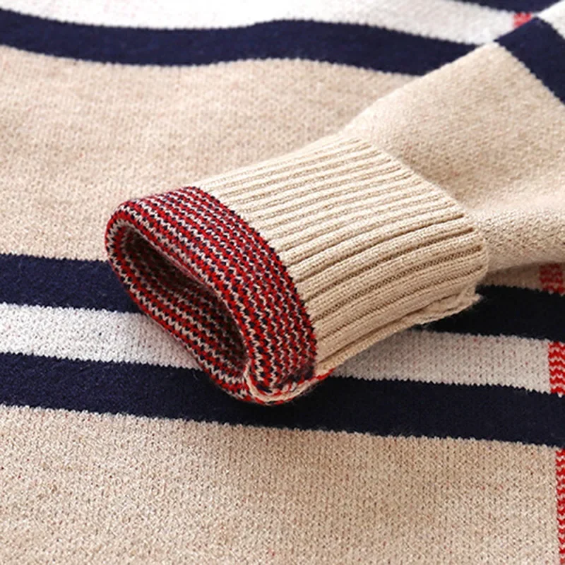 1-8T Toddler Kid Boy maglione primavera inverno abiti Pullover caldo Top manica lunga maglione scozzese ragazza moda Gentleman maglieria
