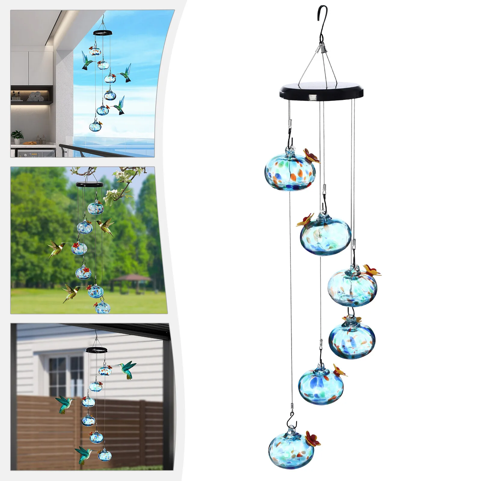 Premium Hummingbird Feeder with Easy Hang Design