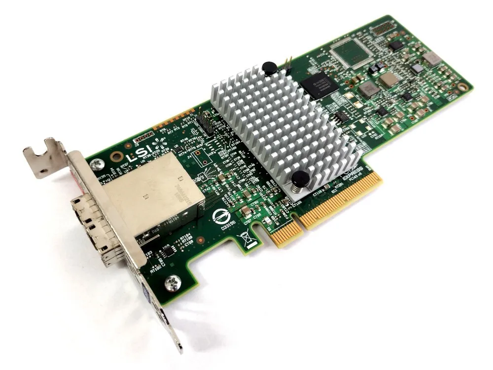 Broadcom LSI SAS 9300-8e SATA / SAS HBA Controlador externo de 8 portas 12 Gbps PCIe x8-