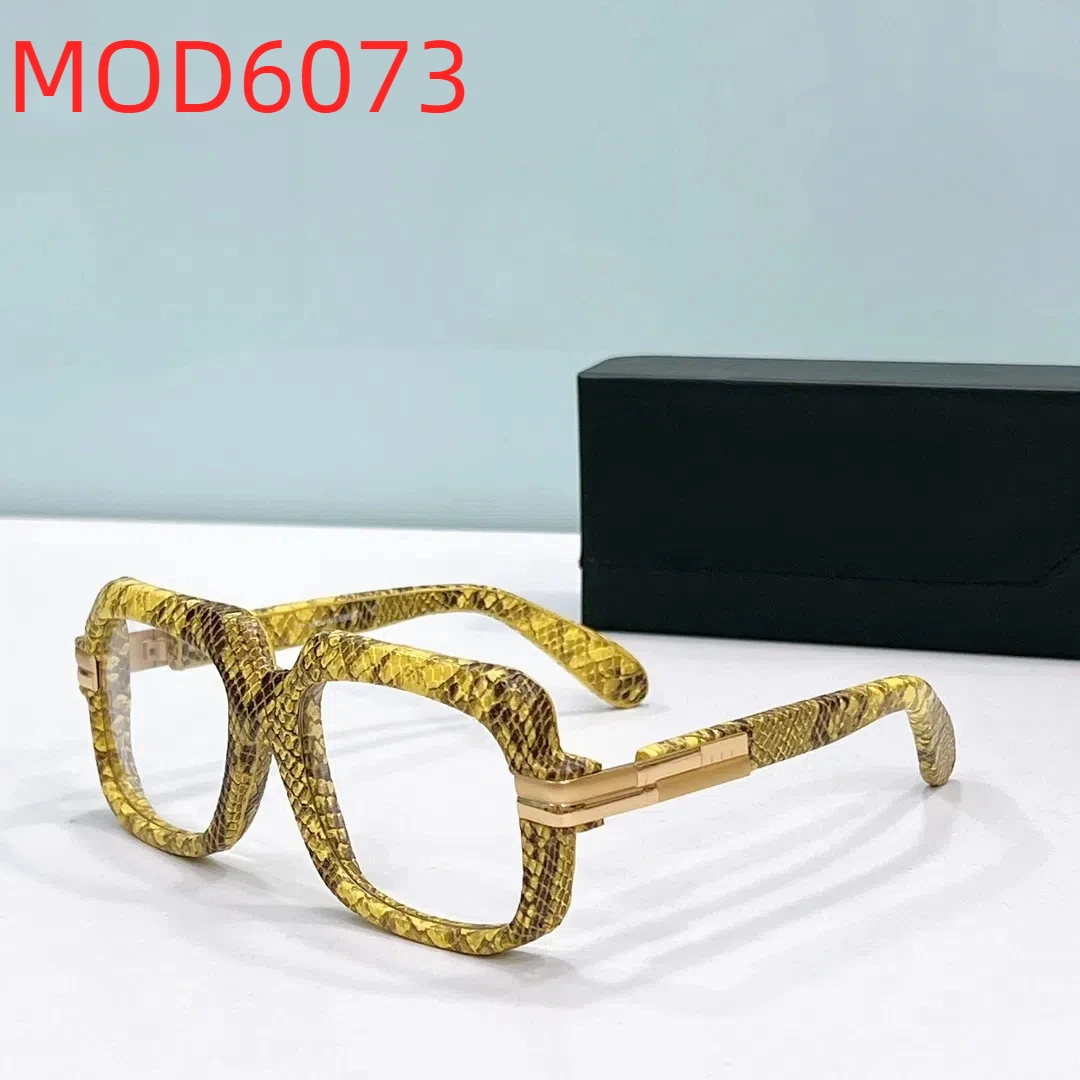 

Аутентичные ORIGINALCAZAL MOD6073 прозрачные линзы UV400 мужские и женские солнцезащитные очки модные желтые кожаные + оправа из сплава мужские очки для пар