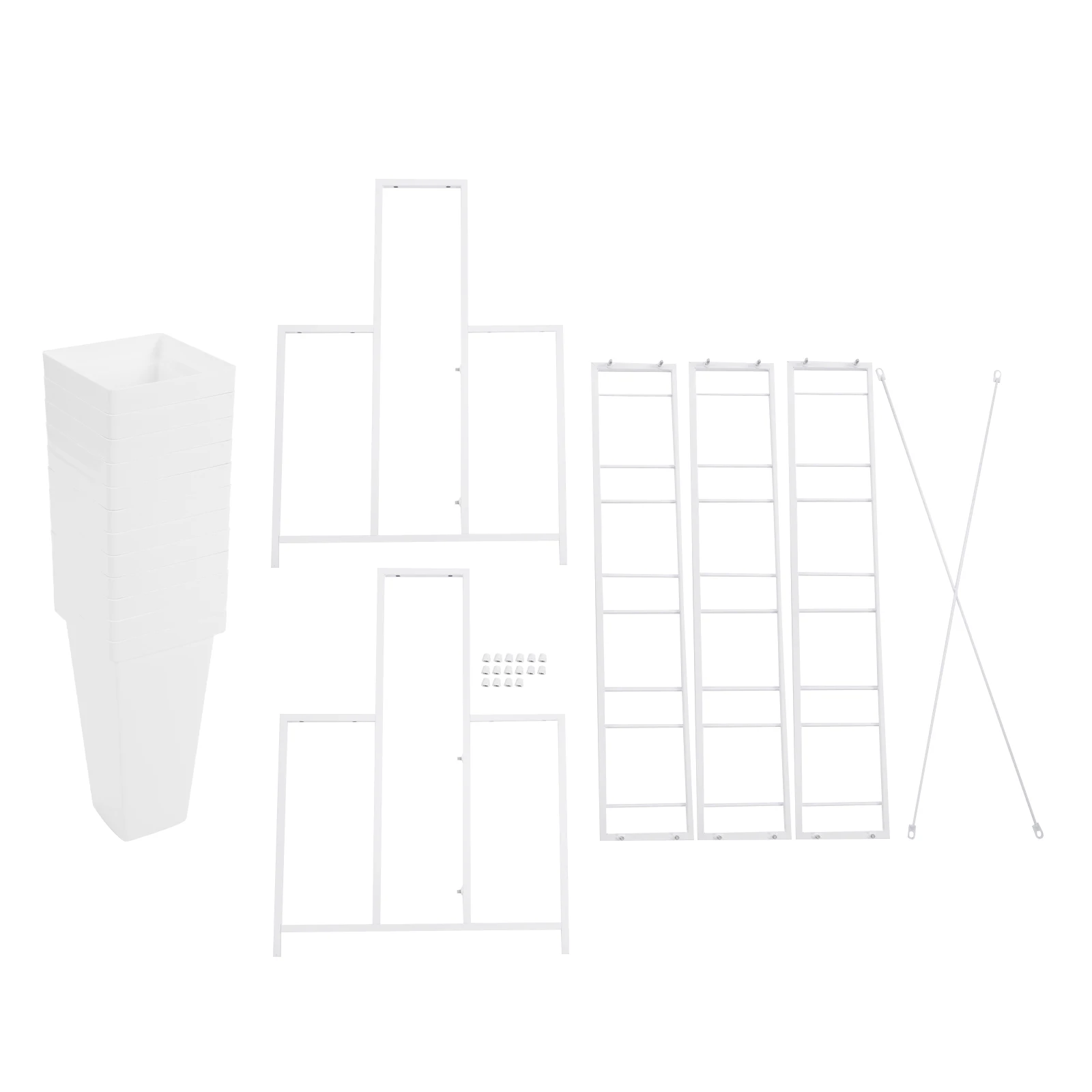 Metal Flower Display Stand 12 Buckets, 3 Tier Plant Stand Stepped 100x59cm, Holds 55lbs for Shop Garden