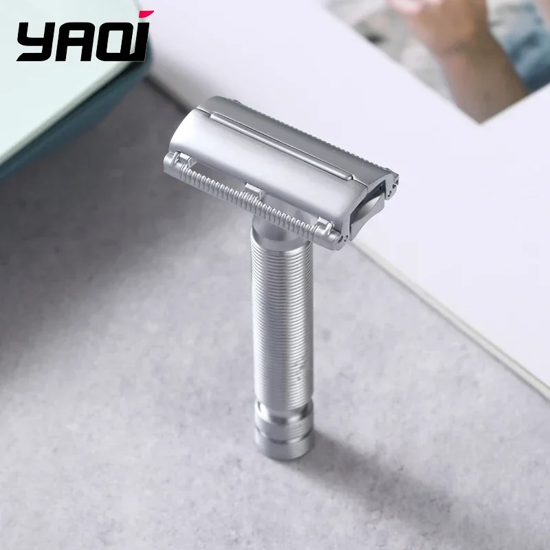 

2026 Hot Sale YAQI Safety Razor Yaqi Monarch Matte Chrome Color Safety Razor Comfortable Shaving