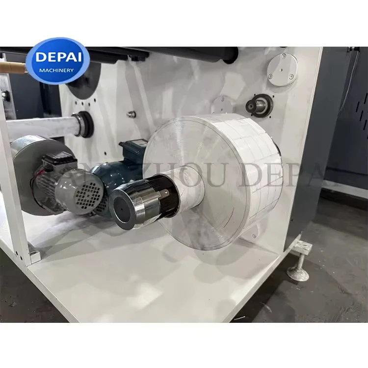 Full Automatic Roll to Roll Adhesive Label Slitting Turret Rewinding Machine