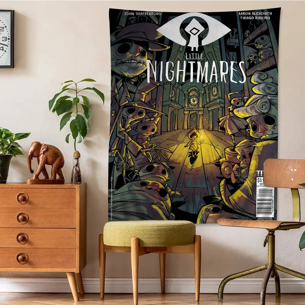 Game L-Little Nightmares Anime Tapestry Hanging Tarot Hippie Wall Rugs Dorm Home Decor