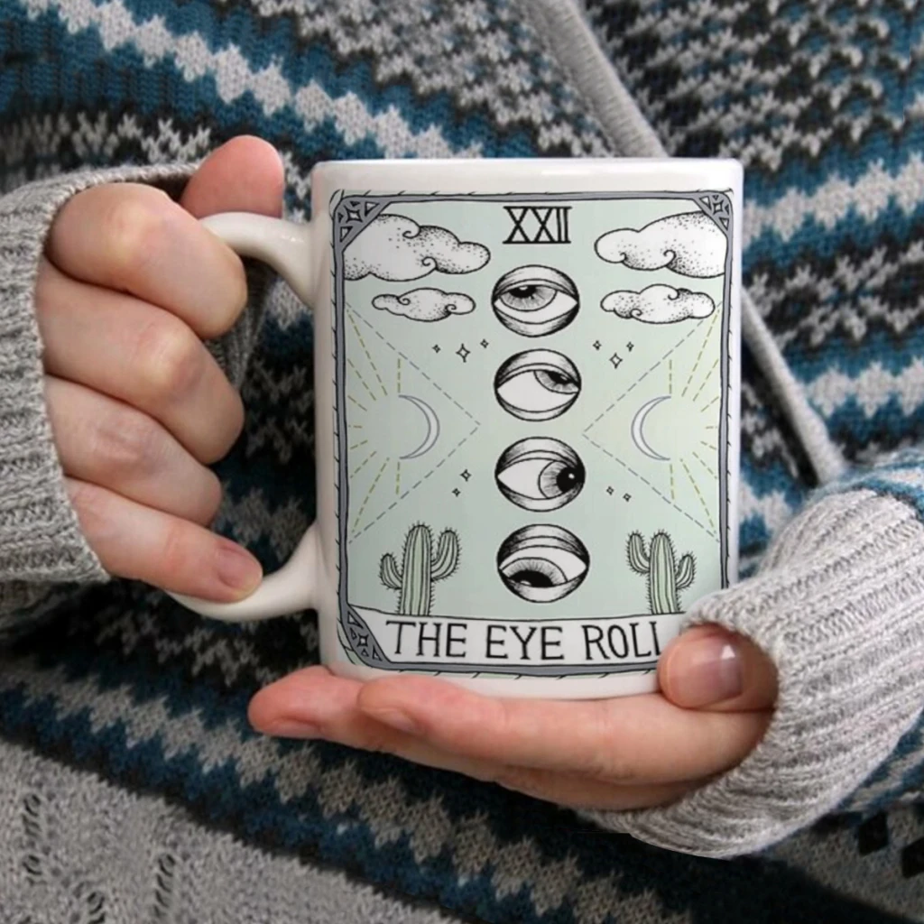 

Кружка для кофе The Eye Roll, чашка для чая, кофейная чашка 11 унций, забавная керамическая кружка на день рождения, персонализированная чашка