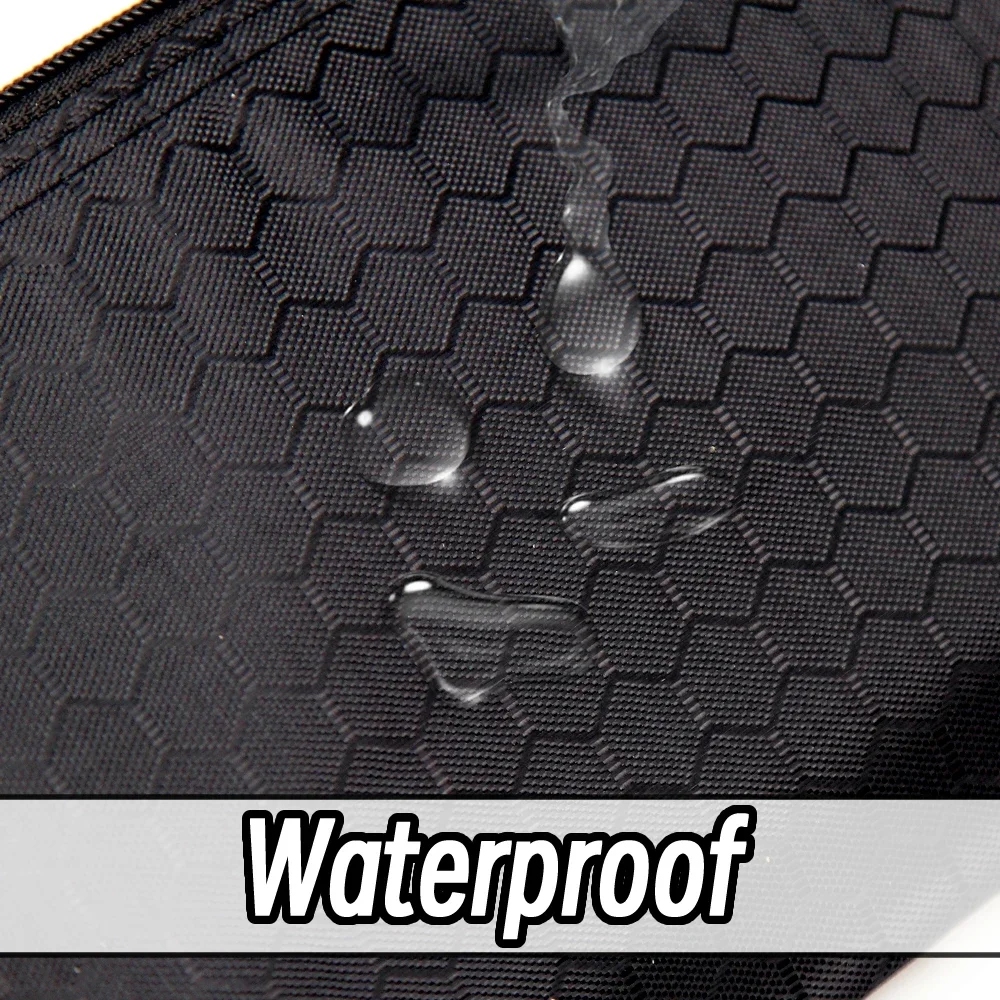 Bolsa de lápices de rejilla negra de 8 colores, bolsa con cremallera, bolsa de archivo de billetes, estuche de lápices pequeño de maquillaje, suministros de oficina impermeables, accesorios de viaje