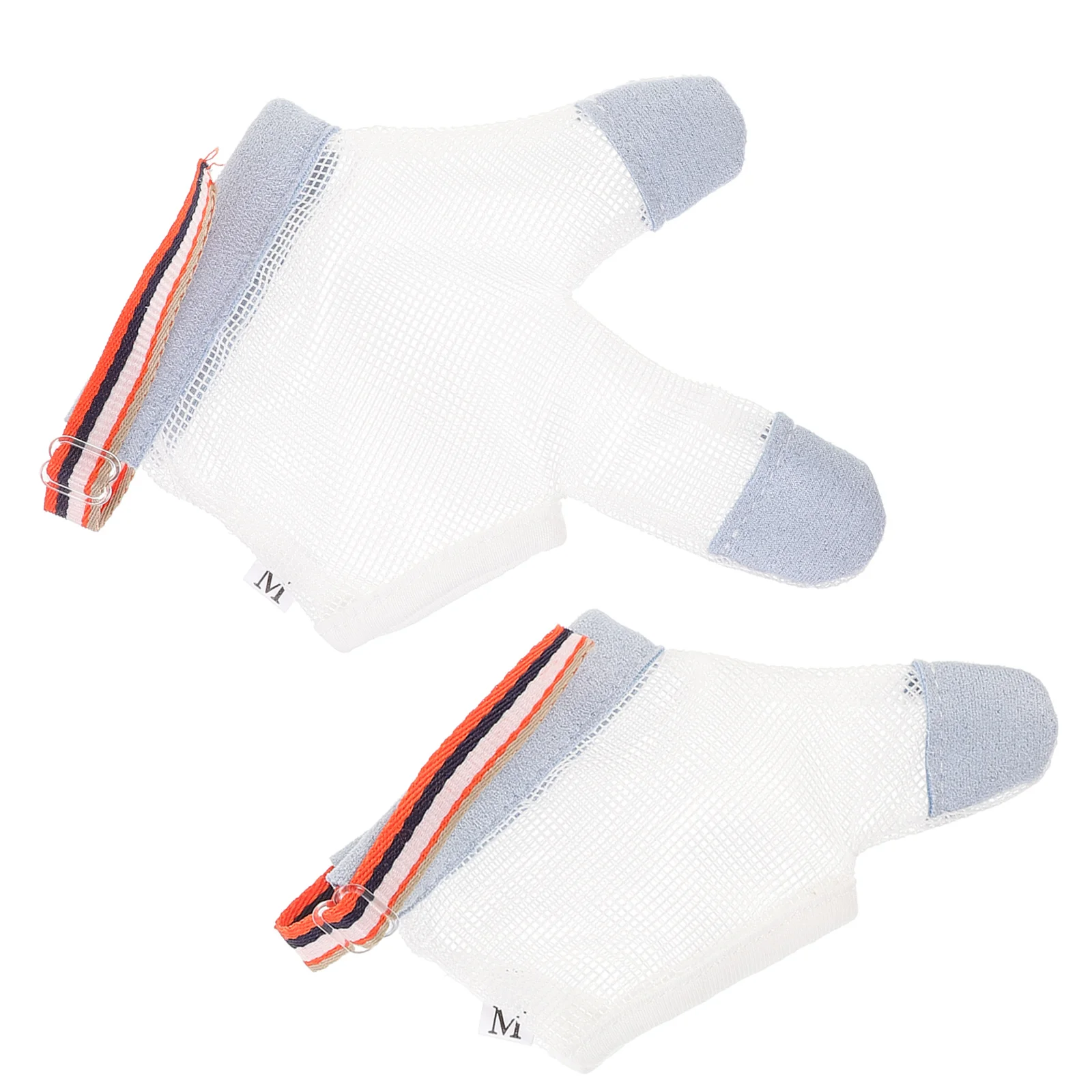 2 قطعة الطفل مكافحة الأكل قفازات اليد وقف الإبهام مص إصبع قفازات واقية تنفس التجفيف السريع قابل للتعديل الكفة الرضع