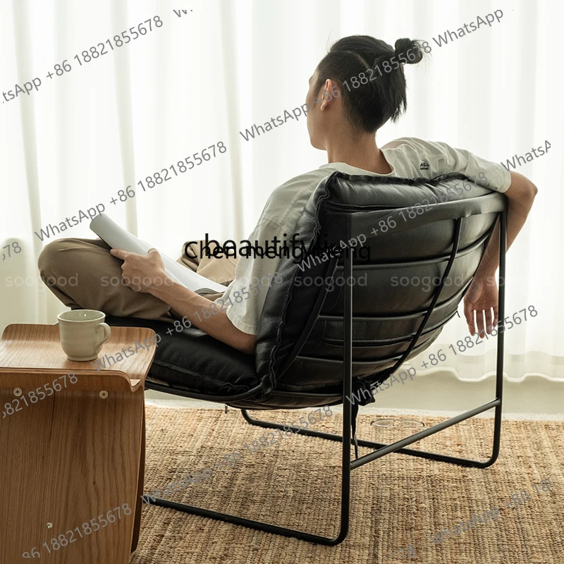 

Новое поступление, кожаный пуховый одноместный диван-кресло, повседневное кресло для чтения в гостиной, спальне, балконе