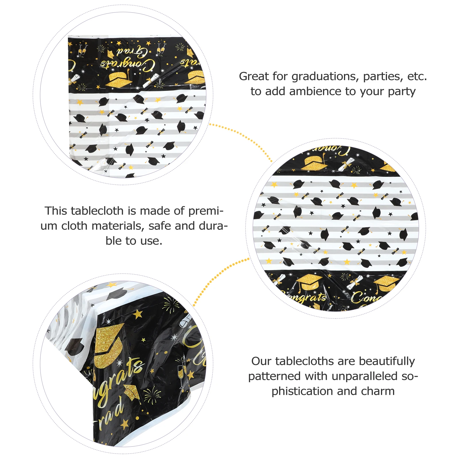 

Graduation Disposable Material Festive Atmosphere Table Cover Graduation Party Table Cloth Party Tablecloth Supplies