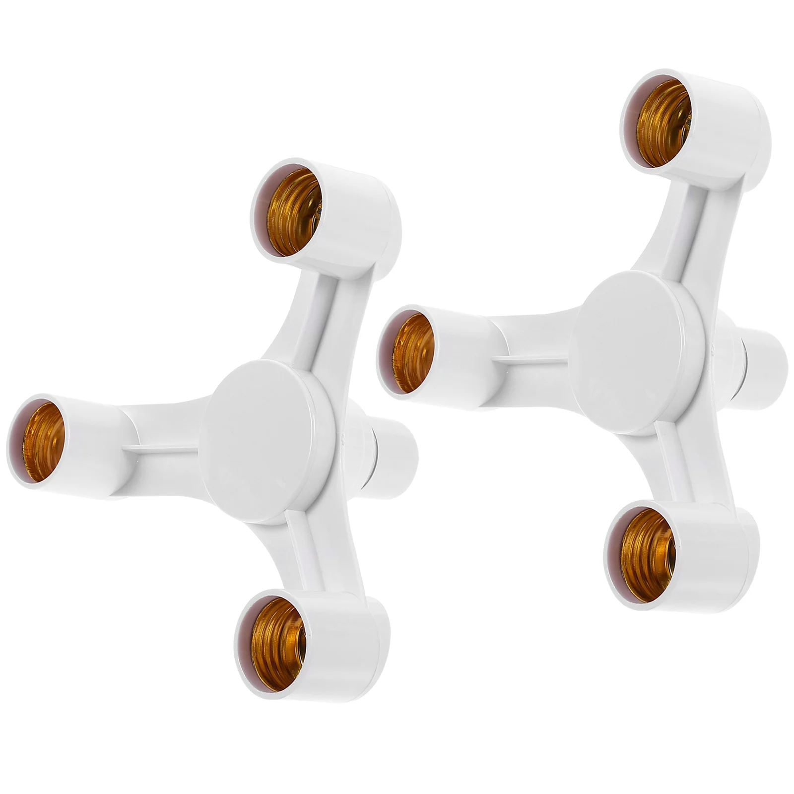 

2 pcs White to 3E27 Lamp Household Lamp Holder Connector Holder Conversion Adapter LED Light Socket Home Lighting