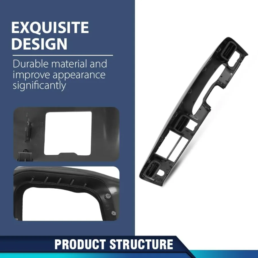 لوحة إطار عنقودية باللون الرمادي الداكن مع فتحة تبديل 4x4 لسيارة Ford F250 F350 Super Duty 19992004 الداخلية Dashboa #5