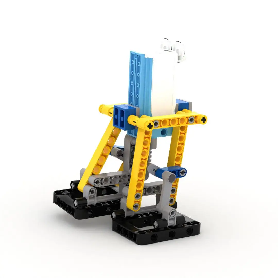 DIY Building Blocks Biped Walking Mechanism, Mechanical Gear Bricks Kit, STEM Toy - view 5