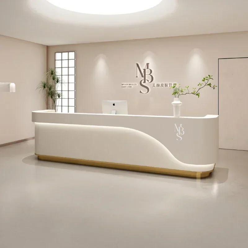 Creative Table Office Chairs Motion Desk Computer Desks Reception Counter Customer Japanese Balcão Recepcao Trendy Furniture