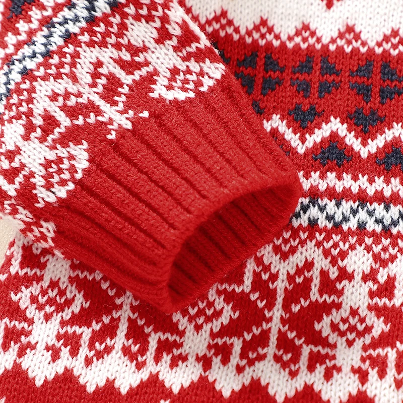 Barboteuse de Noël en tricot de renne rouge pour nouveau-né, combinaisons à manches longues, ensemble de chapeaux, vêtements d\'extérieur pour