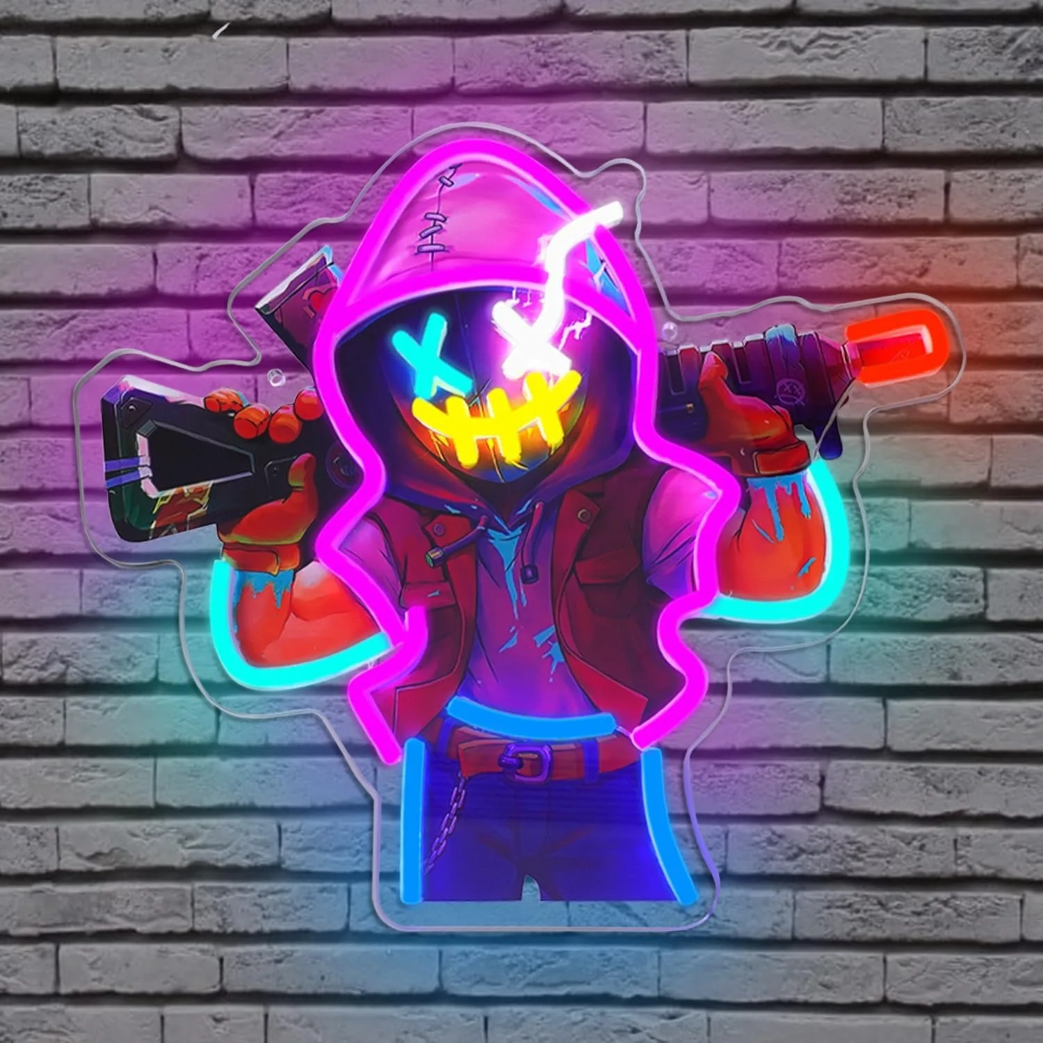 Joker Neon Lights Usb Powered Indoor Decorative Lights Suitable For Wall, Birthday Party, Game Room Scene Decoration