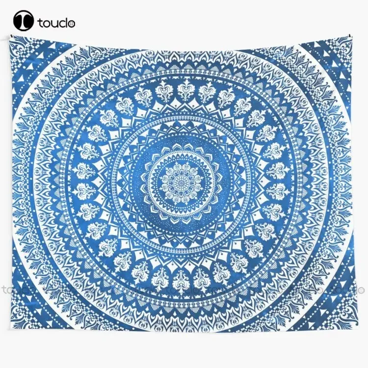 Mandala Blue Tapestry Horizontal Tapestry Tapestry Wall Hanging For Living Room Bedroom Dorm Room Home Decor Art Home Decoration