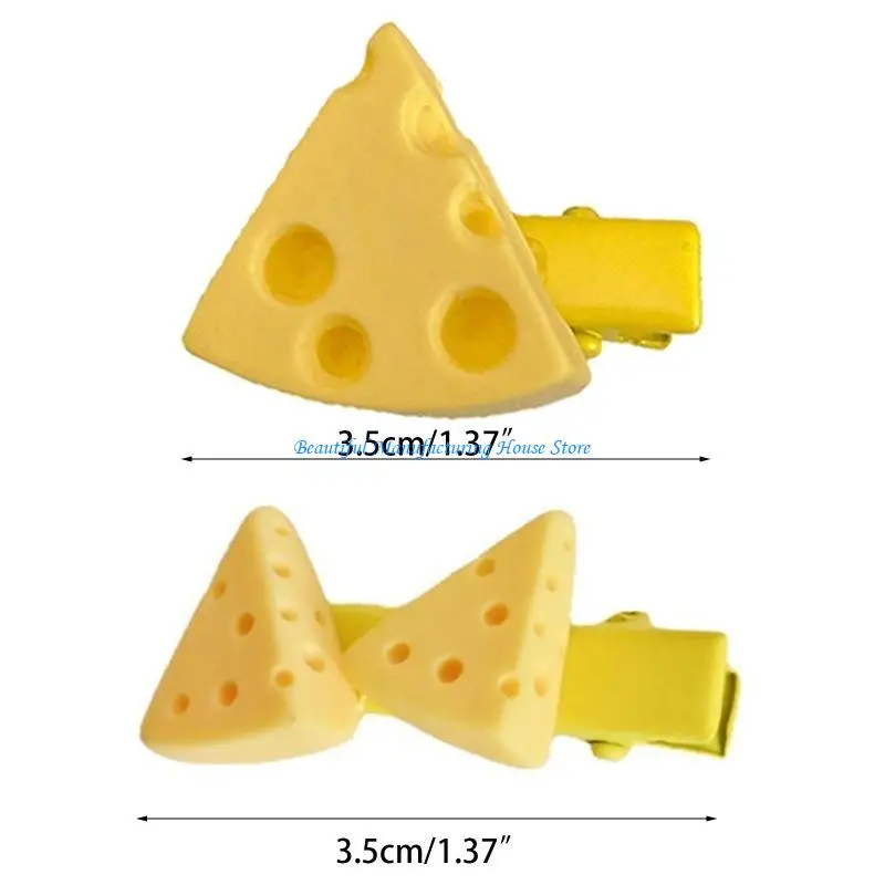 E56A 10 قطع من مشابك شعر الجبنة، مشابك شعر بأنماط حلوى ممتعة
