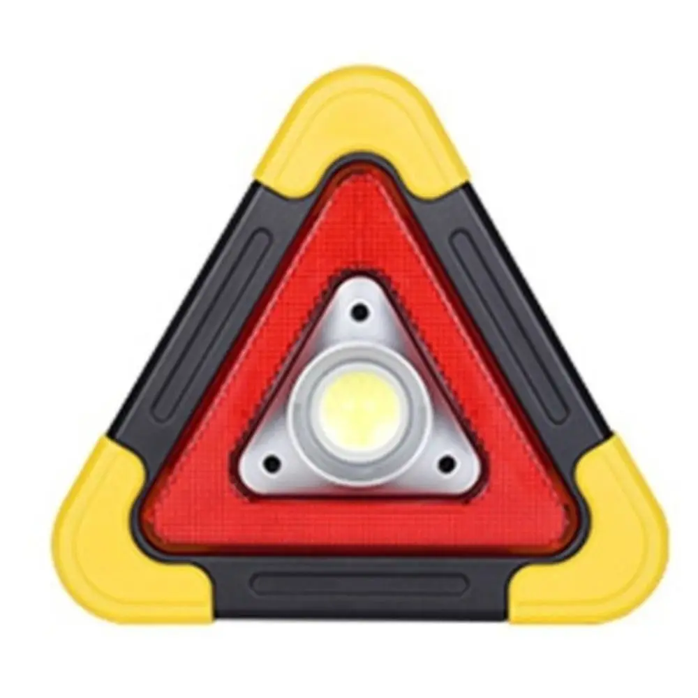 Flashing Light 2-IN-1 Warning Light Roadside Safety Triangle Warning Sign Solar Breakdown LED Work Light Outdoor