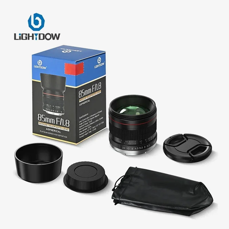 

Lightdow 85mm f1.8 Portrait Lens for Nikon DSLR Canon EOS DSLR Sony E Mount Cameras Canon RF Mount Nikon Z Mirrorless Camera
