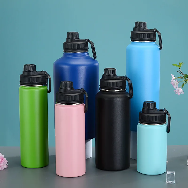 Personalized 18oz 32oz 40oz Thermal Water Bottle With Straw Lid Stainless Steel Vacuum Insulated Hydroes Thermos Flask for Sport