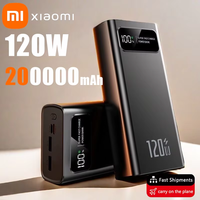 Xiaomi 120W Super Fast Charging 200000mAh High Capacity Power Bank Battery Digital Display Power Bank For Iphone Samsung Huawei