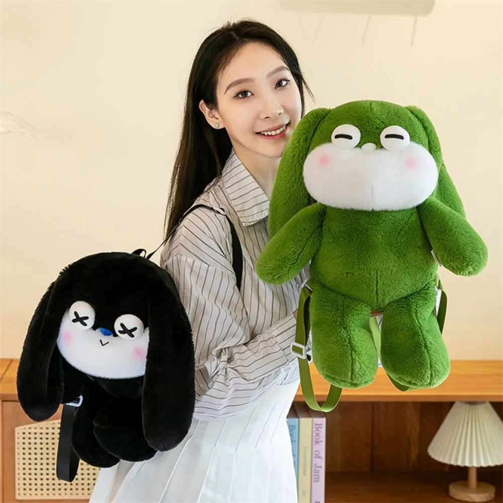

Cute Soft Rabbit Plush Backpack Large Capacity Cartoon Rabbit Plush Toy Creative Casual Cartoon Animal Backpack Student