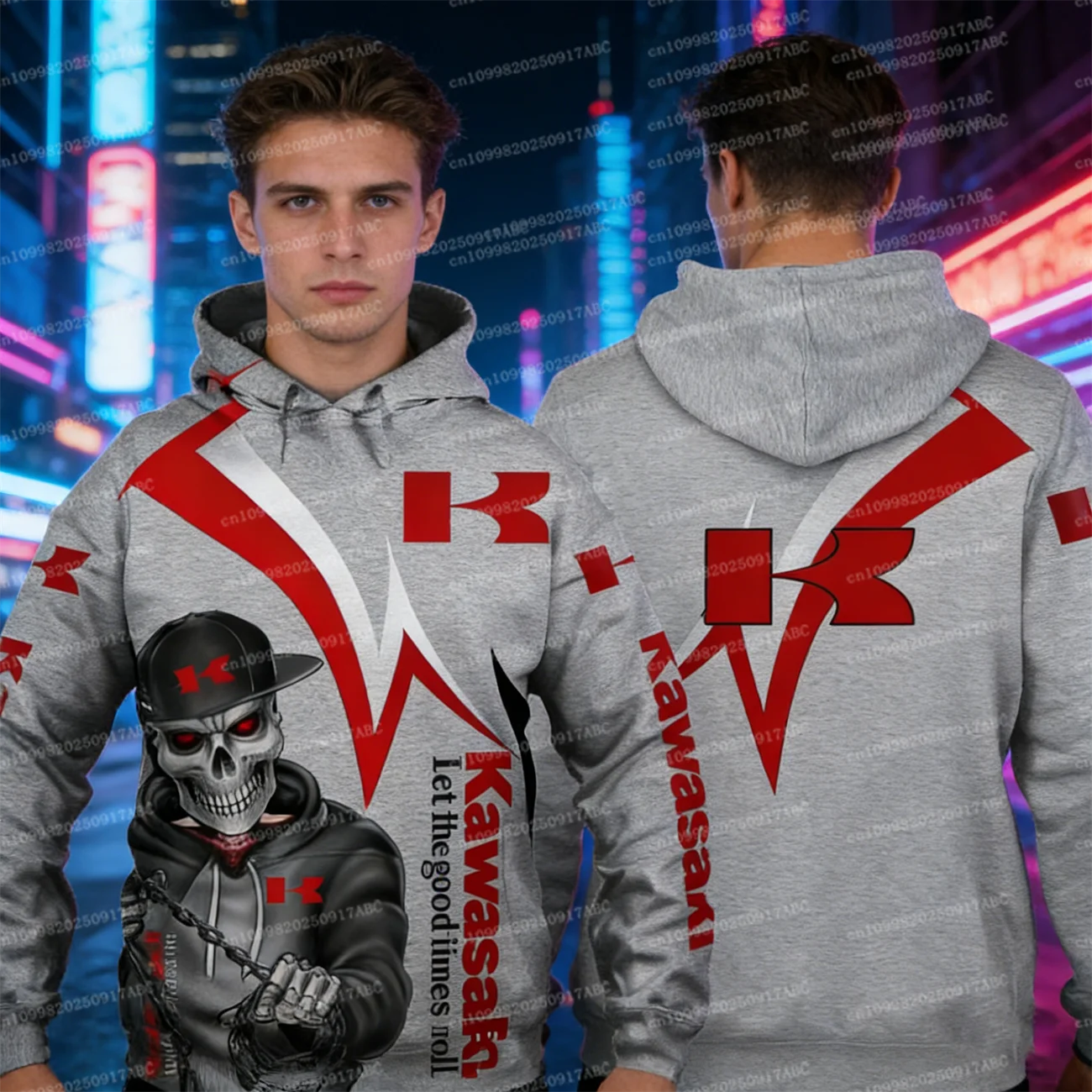 

（Kawasaki ）Men's Hoodie Kawasaki Hooded Men's Motorcycle Team 3D Printed Women Hoodie Outdoor Sports Jacket Kawasaki Clothing
