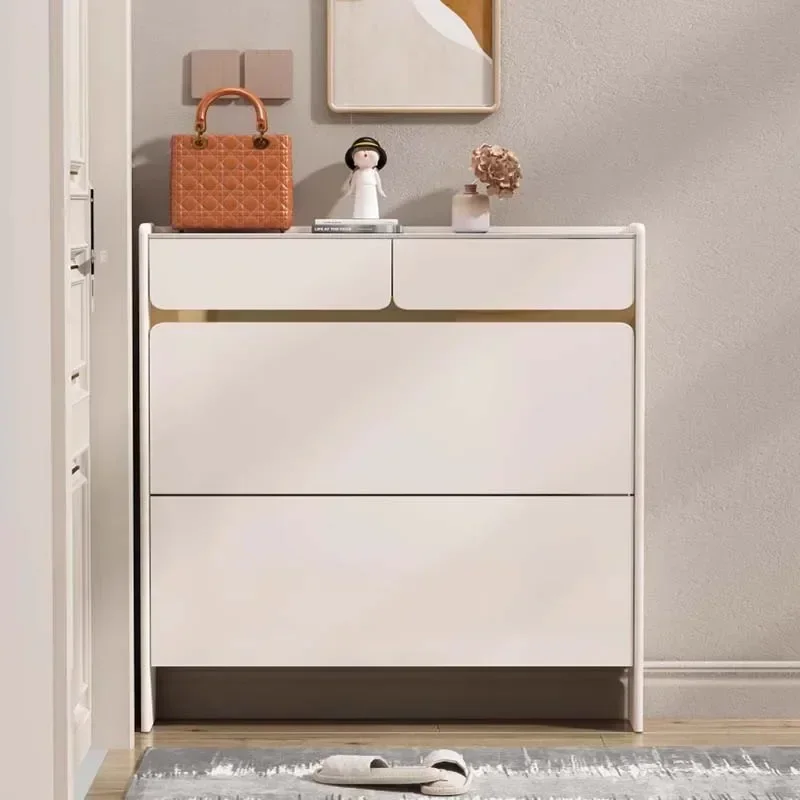 Modern Turnable Shoe Cabinet Space Saving Ultra Thin Shoe Rack Living Room Organizer Armario Para Zapatos Hallway Furniture