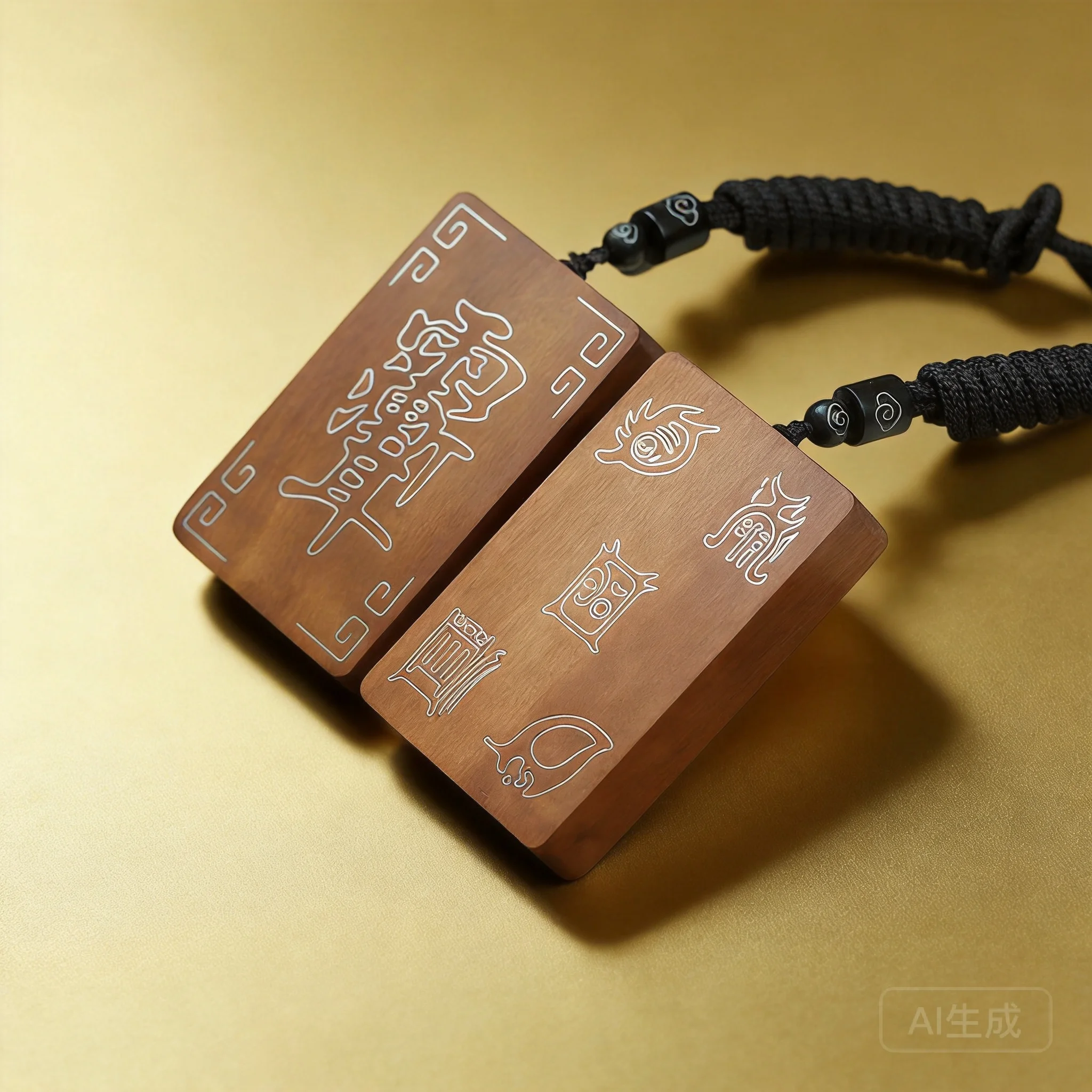 Traditional Chinese Thunderstruck Jujube Wood Pendant Pure Silver Inlay Zi Wei Five Mountains Lucky Amulet Hand Carved Peace Tag