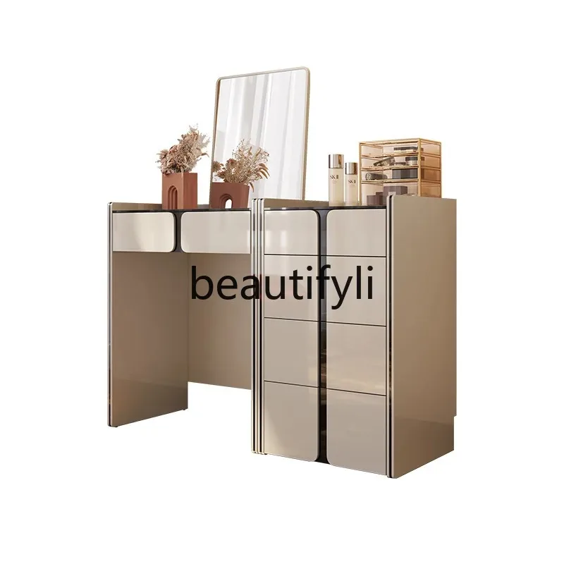 Italian light luxury bedroom makeup table dresser chest cabinet integrated modern simplicity high sense