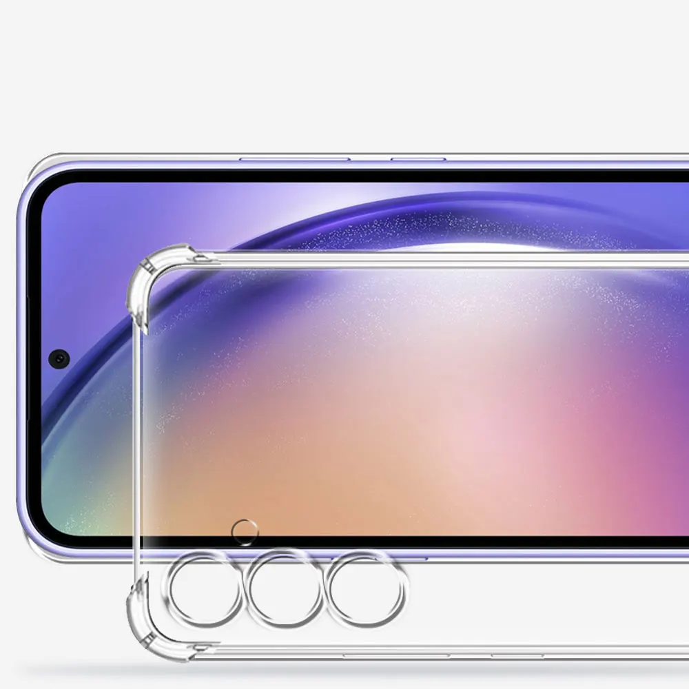 حافظة شفافة مضادة للصدمات لهاتف سامسونج جالاكسي A16 26 A36 A56 A15 A25 A35 A55 A14 A24 A34 A54 A12 A22 A32 A13 A23 A33 A53 A73