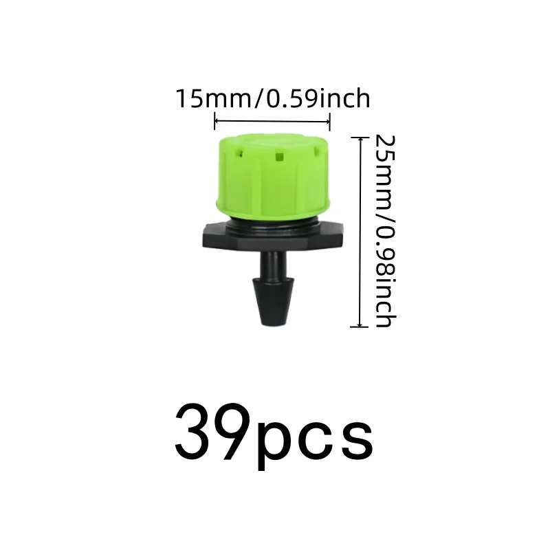 39 pcs Green Adjustable Sprinklers, Adjustable Flow Control and Independent Switch Valve, Multipurpose