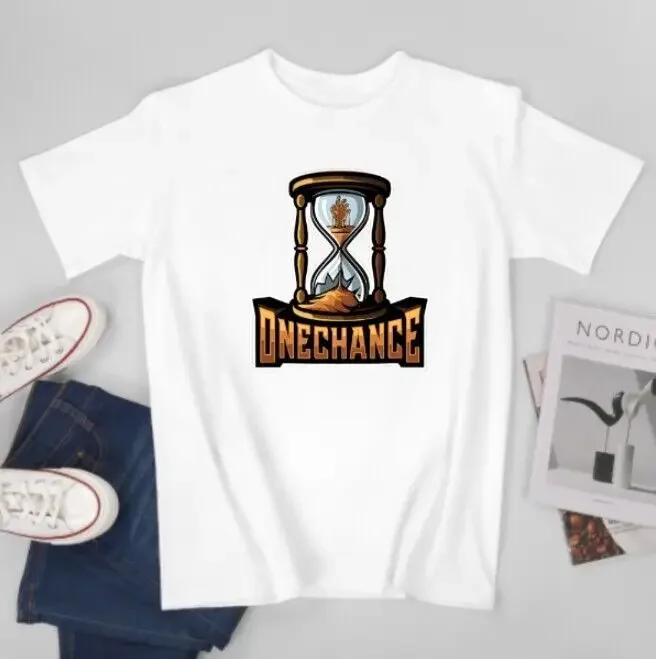 

Hourglass Print Onechance Text Print T-shirt - capture every moment of time