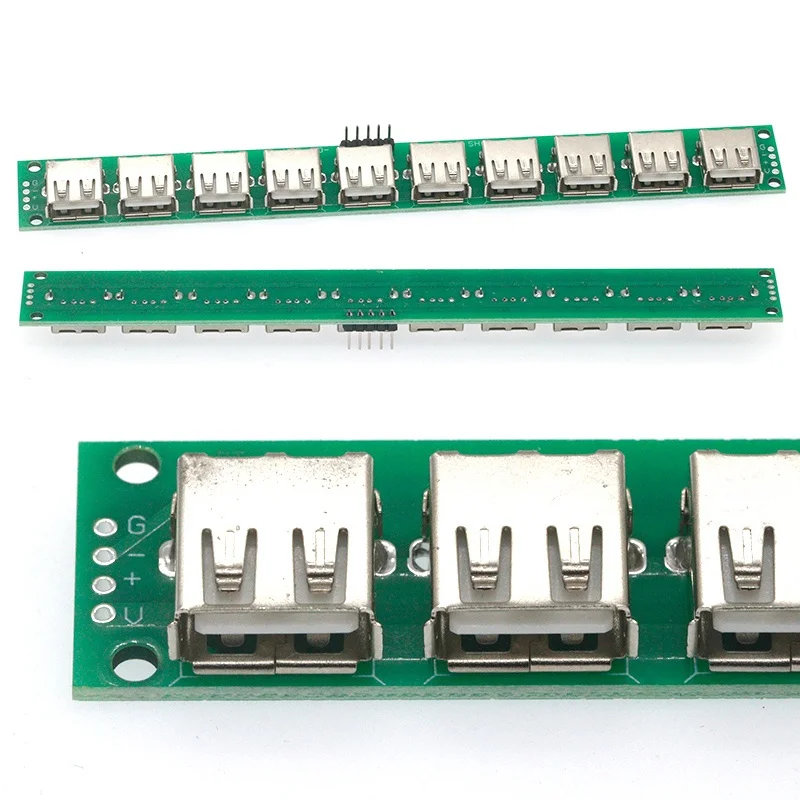 USB2.0 female 10-connected test board USB adapter board PCB Converter Adapter Breakout Board 180 Degree Vertical