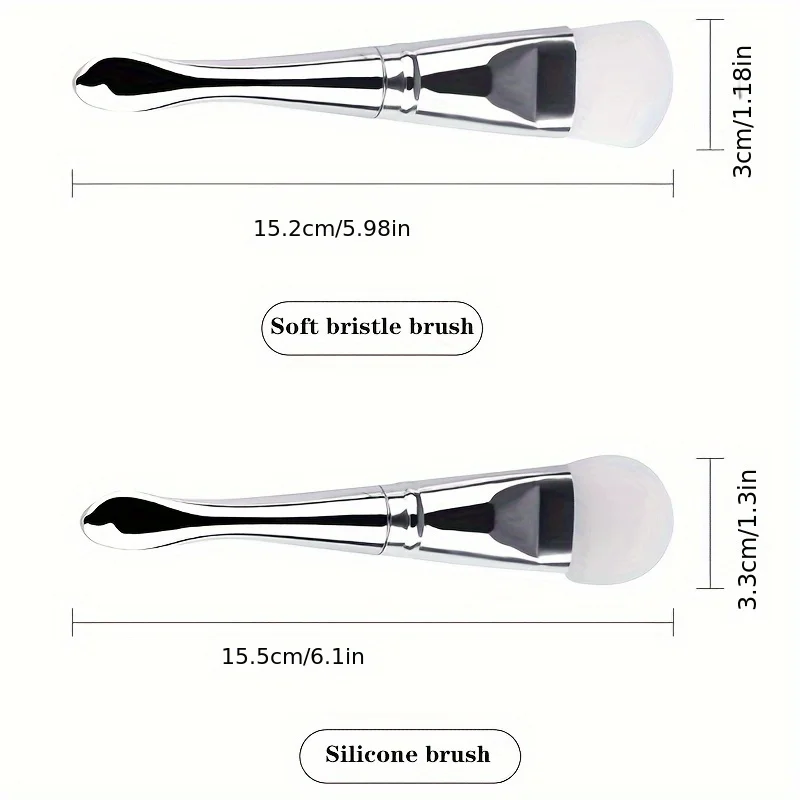 Pincel de maquillaje y máscara de doble punta, aplicador facial profesional para aplicación y herramienta de limpieza de mascarillas de arcilla