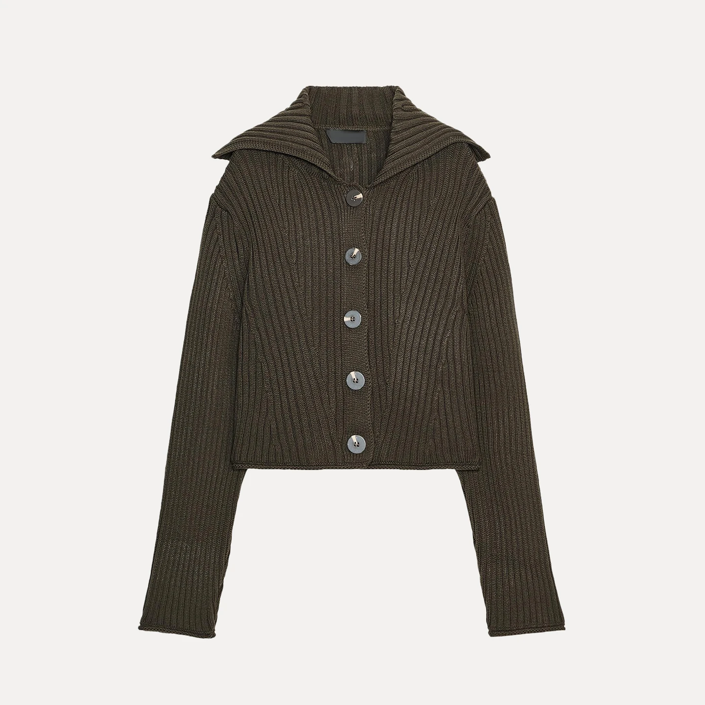 Z Cappotto abbottonato lavorato a maglia da donna Cardigan Svel a costine Faionable Ele Sle Maglieria da donna stagione autunnale