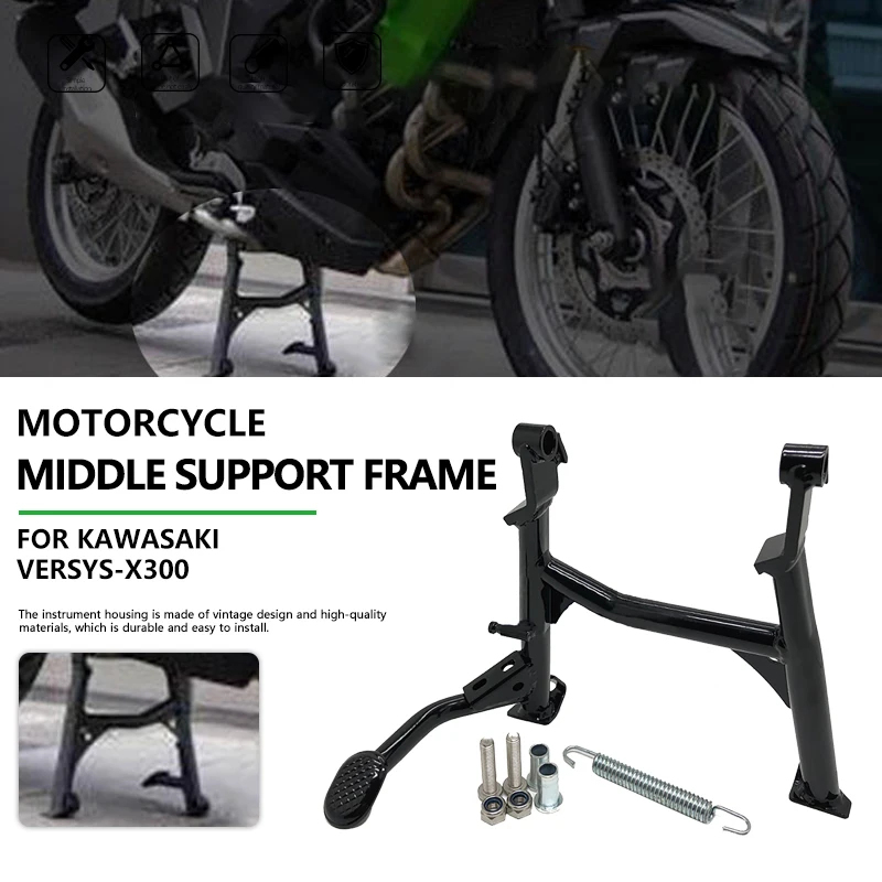 

NEW For KAWASAKI VERSYS-X 300 VERSYS X300 VERSYS 300X Motorcycle Kickstand Firm Holder Support Bracket Parking Rack Accessories