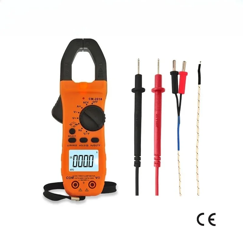 Portable Digital Clamp Meter True RMS Multimeter – AC/DC Voltage Current Ohm NCV Temperature Resistance Tester