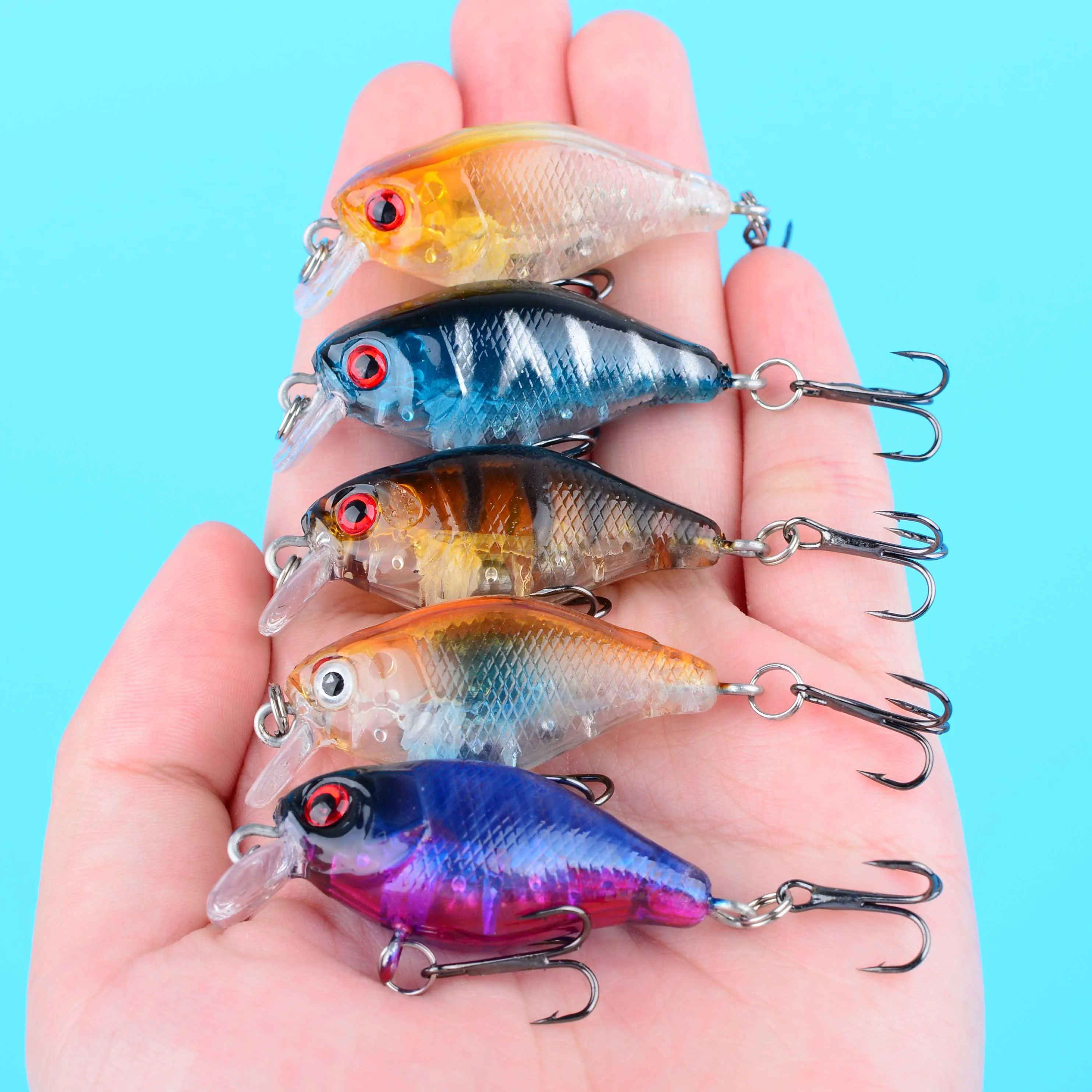 Crankbait flotante de plástico para lucio y trucha, manivela - imagen 4