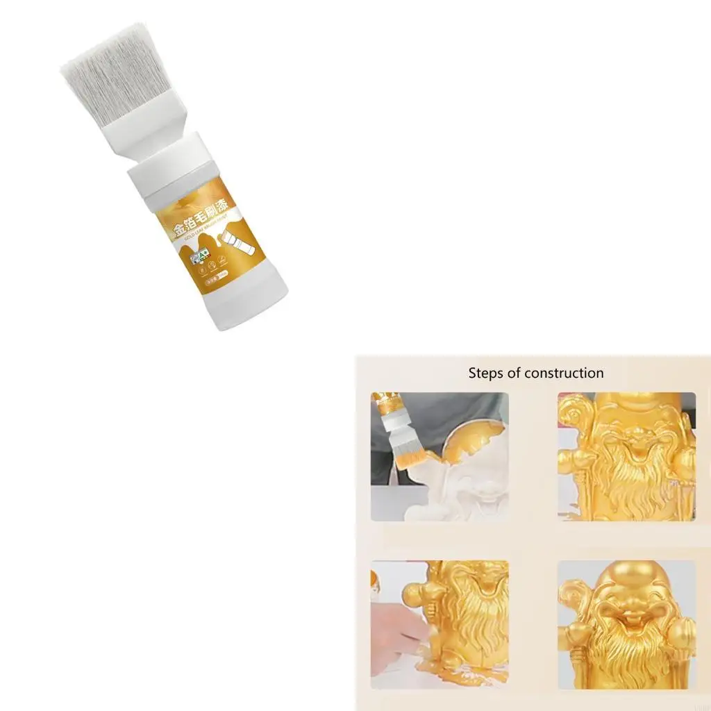 

Золотая ручка для рисования, готовая к использованию, золотая кисть, поделки из металла, дерева, перила с краской на водной для