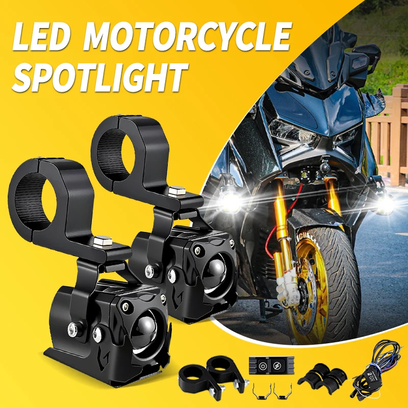 

1Set Upgrade LED Motorcycle Headlights Auxiliary Fog Lights Brighter Lamps For YAMAHA X MAX XMAX X-MAX 125 300 250 400 2018-2021