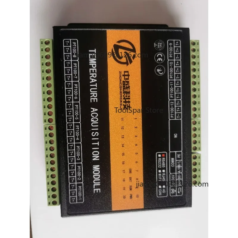 20‑Channel Temperature Acquisition Module RS485 Transmitter PT100 K‑Type Thermocouple NTC Thermal Resistance