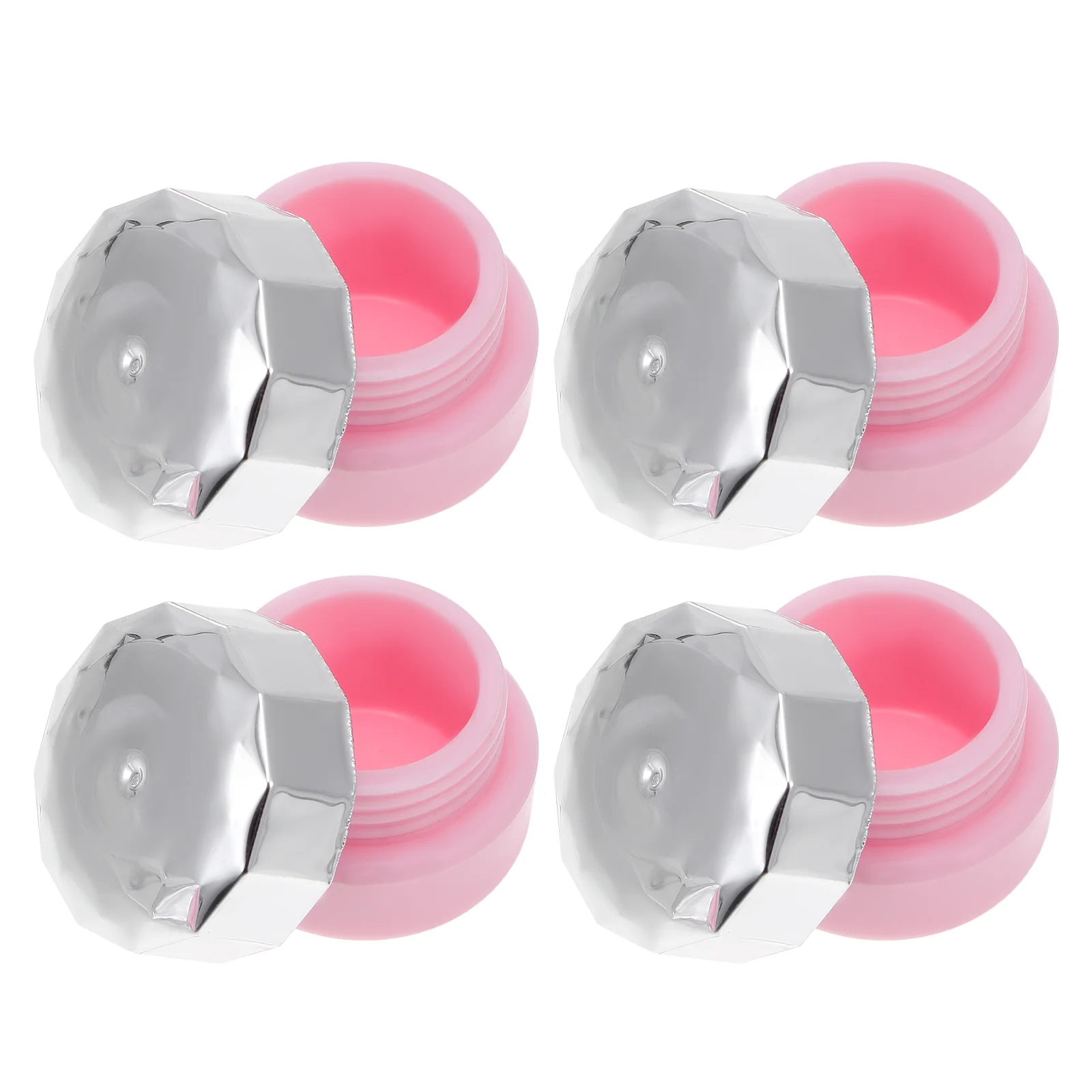 4 Pcs Nail Polish Samples Jars Plastic Eye Cream Mini Lotion Glue Container DIY Cosmetics Empty Oil