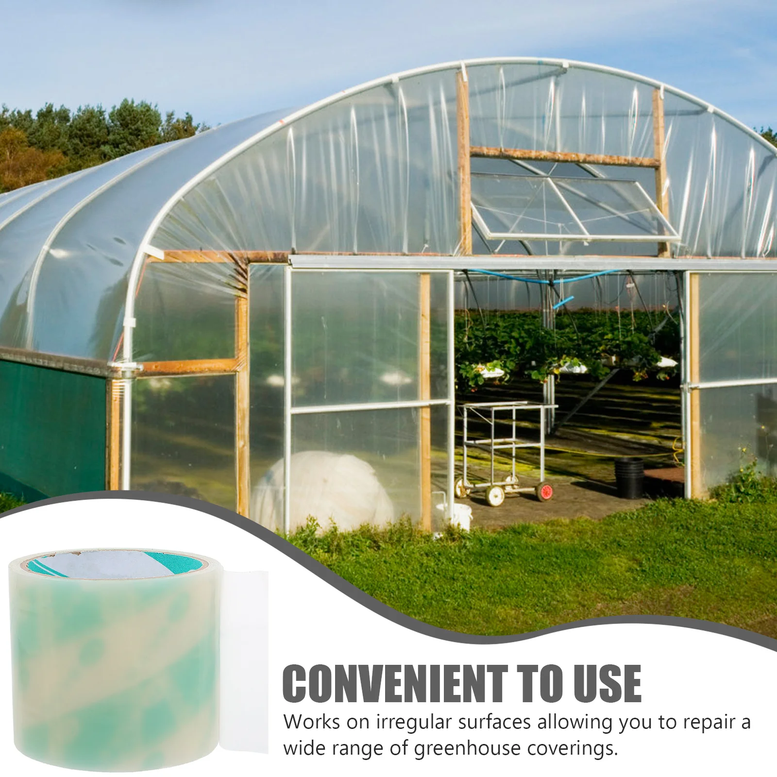 

2Pcs Greenhouse Repair Tape Uneven Surfaces Curves Seaming Plant Protective Cover Patch Greenhouse Repair Tape