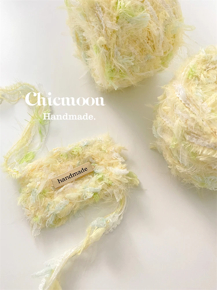 

[Chicmoon] Cheese Lemon Tart | DIY's Special Hand-mixed Wool Ball, Crocheted Bag Card Cover