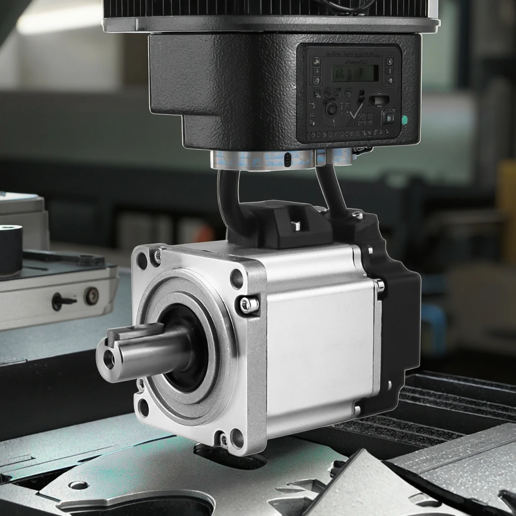 มอเตอร์เซอร์โว AC พร้อมไดรเวอร์ 220v ขนาด 80 มม. 750 วัตต์ 2.39 นิวตันเมตร จากโรงงาน Siheng Motor พร้อมเอนโค้ดเดอร์แบบ Absolute 17 บิต สำหรับเครื่อง CNC