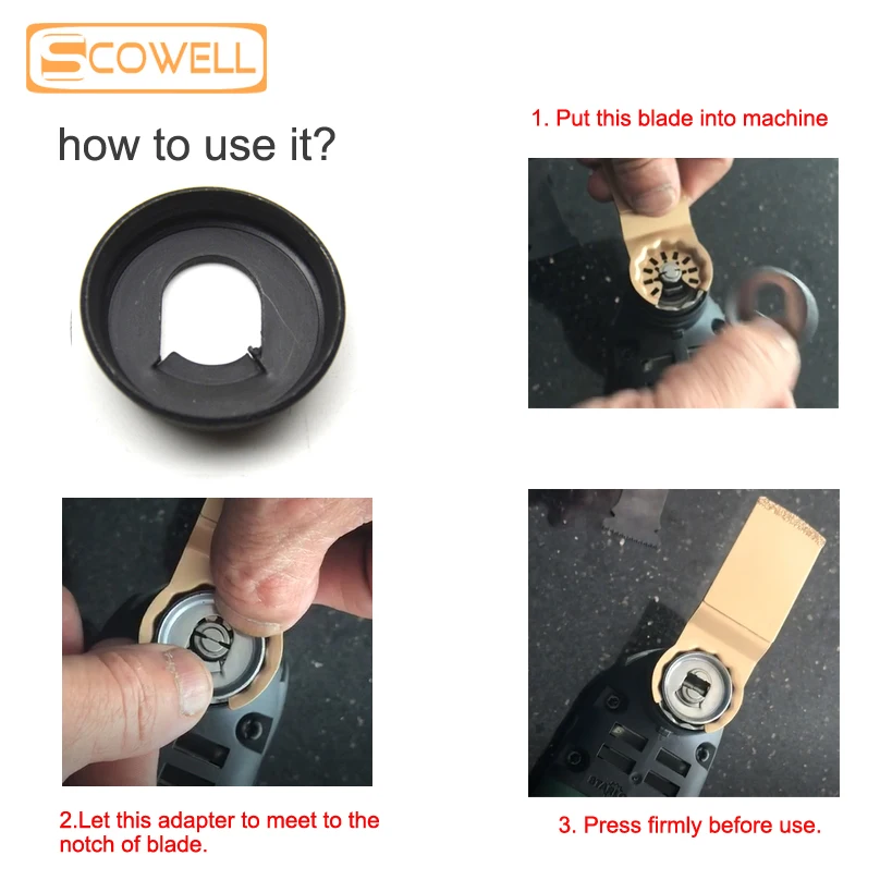 SCOWELL Starlock-진동 멀티 툴 톱날 생크 어댑터 1 개, scowell starlock 톱날에만 적합