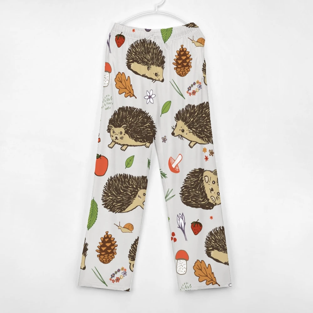 Hedgehog Pattern Cute Pajama Pants Mens Womens Lounge Pants Super Soft Unisex Sleep Pajama Bottoms with Pockets Drawstring